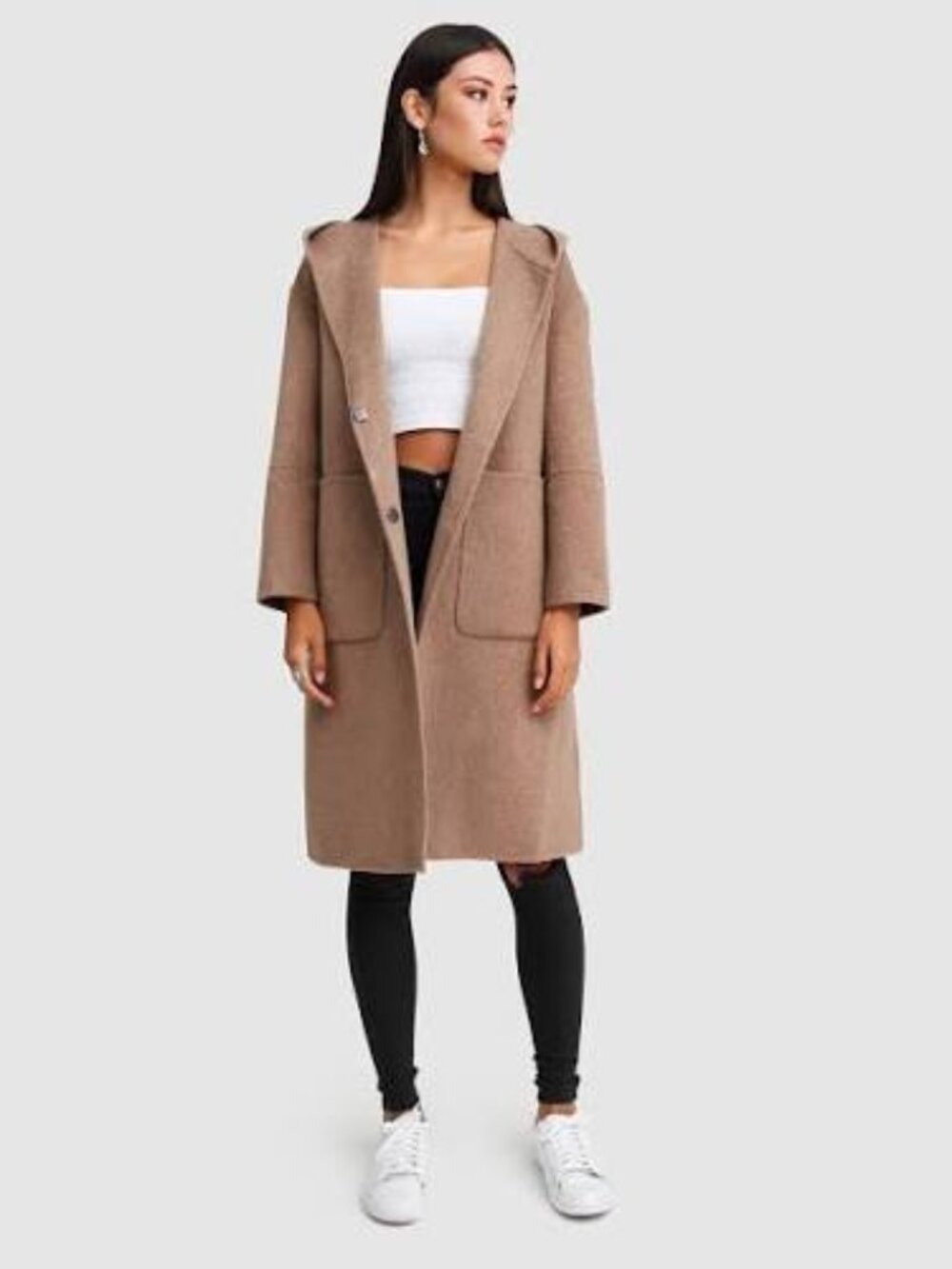 NWT Belle & Bloom WALK THIS WAY Wool Blend Hooded Coat - XS AUSTRALIA